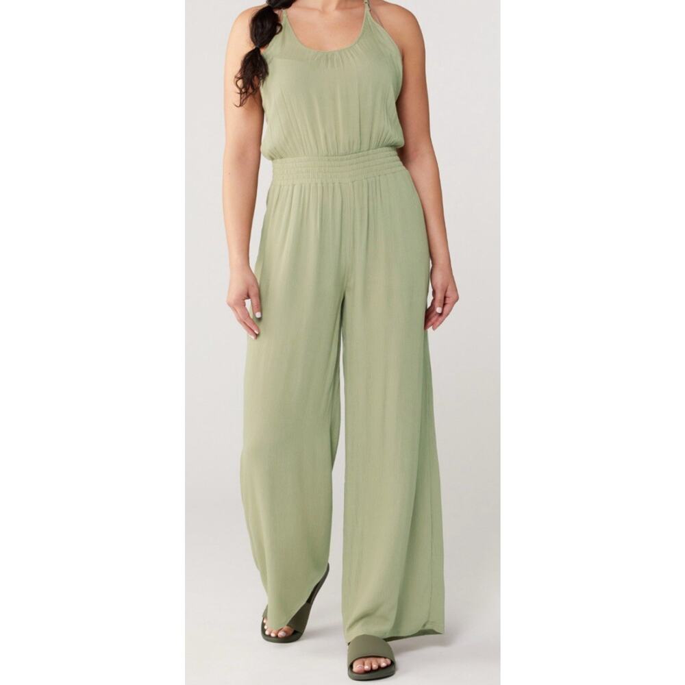 PraNa Women Fernie Wide Leg Jumpsuit Medium Sweet Agave Size M NWT $99
